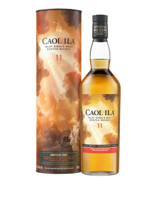 Caol Ila Ambrosial Feast 11 Year Old bottle and box